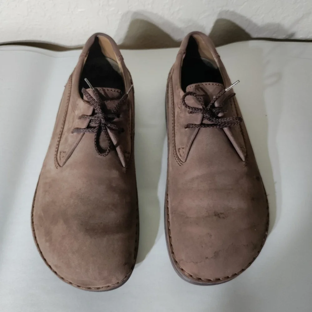 Birkenstock Memphis Brown Nubuck Leather Lace Up Oxfords Mens 11 EU 44 L13